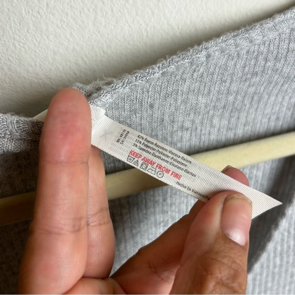 Intimately Free People long sleeve soft ribbed Heather gray bodysuit size: S - Picture 8 of 11